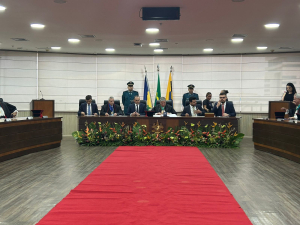 Em solene cerimônia, desembargador corregedor José Antonio Robles transfere cargo ao sucessor para o Biênio 2024/2025